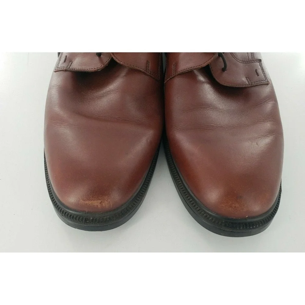 Ecco Men's Brown Leather Lace Up Oxfords Shoes Size EUR 47/ US 13